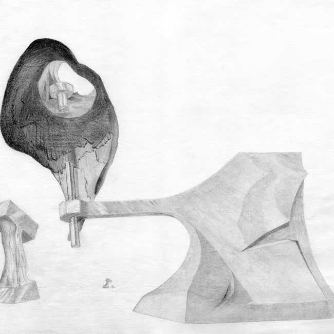 unfinished pencil on paper, 1989