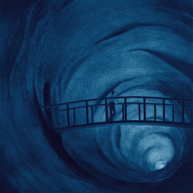 View to the Alternative acrylic on cardboard, 1994